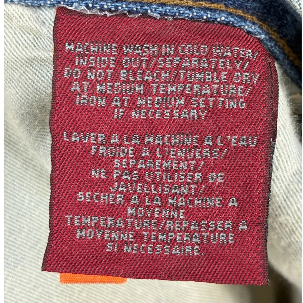 Parasuco Ergonomic Baggy Wide Leg Jeans Mens 38 Blue Y2K Vintage Denim Flawed